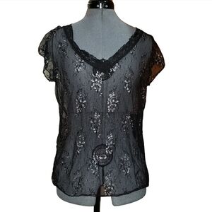 Old Navy Black Lace Blouse